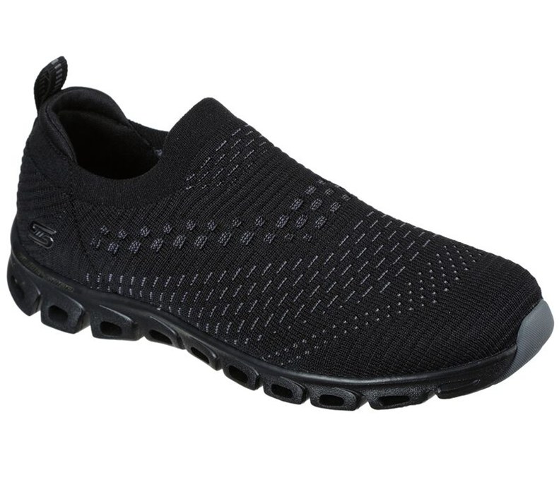 Skechers Dam Svarta Slip On - Glide Step - Oh So Soft - Sverige (FXRGQ-5017)